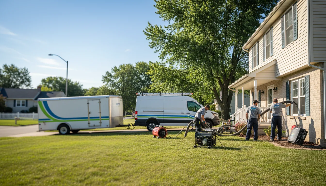 Flooded Basement Restoration And Cleanup With Repair in Wilberforce, OH near me